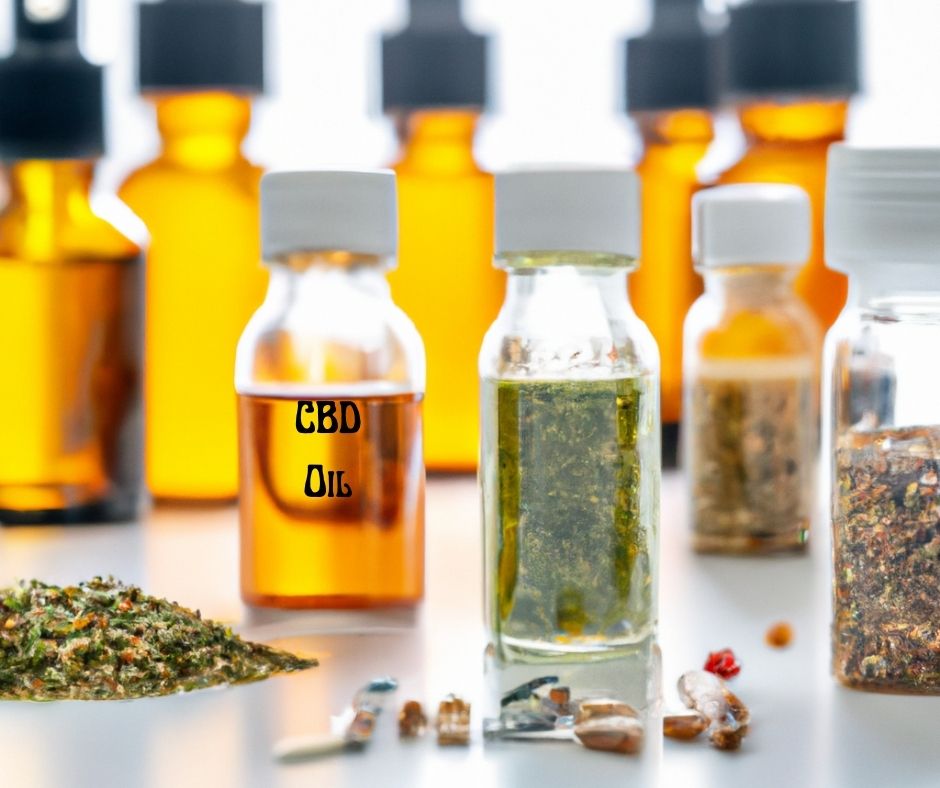 CBD products in the lab