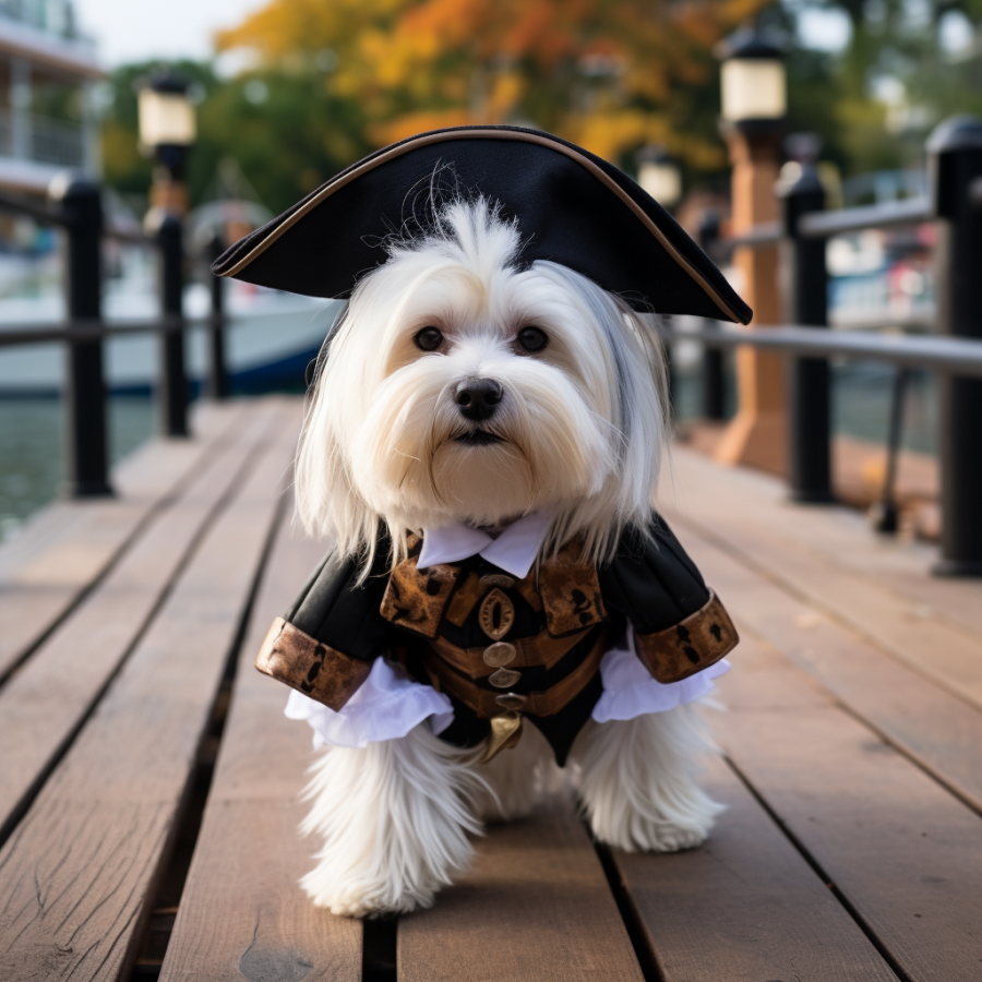 coton de Tulear pirate costume