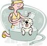 dog bath cartoo