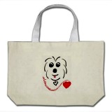 coton de tulear tote bag