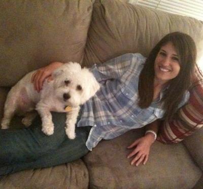 on the couch with mom