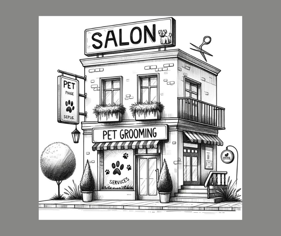 grooming salon cartoon